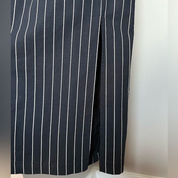 Anthropologie Navy Striped Cocktail Dress - Picture 5 of 6